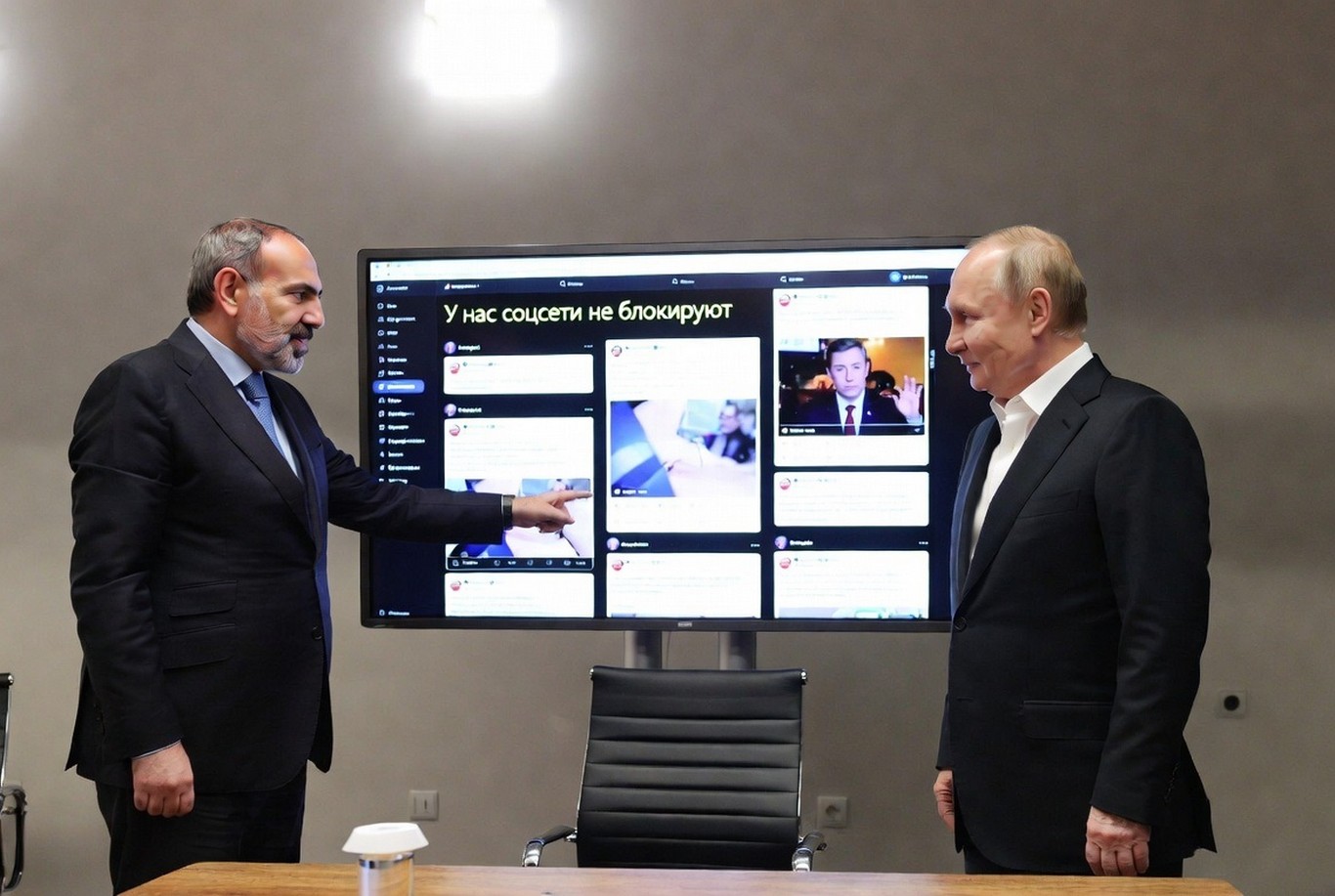 «У нас соцсети не блокируют»: Как Пашинян в Кремле напомнил Путину о «свободе». «У нас соцсети не блокируют»: Как Пашинян в Кремле напомнил Путину о «свободе» 2026.